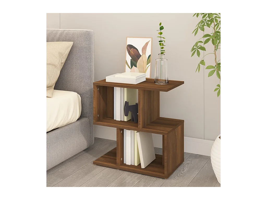 Table de chevet-Table d'appoint-Table de nuit Chêne marron 50x30x51,5 cm Bois d'ingénierie