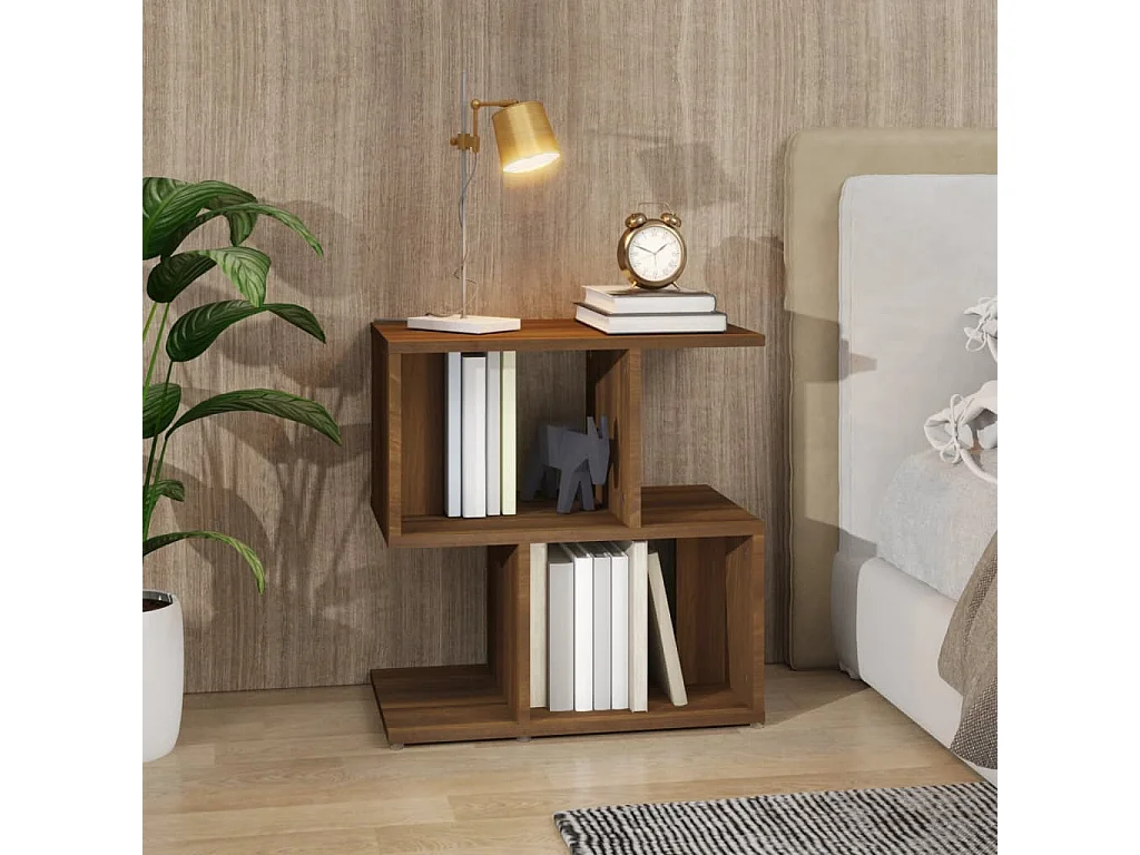 Nachttisch-Beistelltisch Braun Eichen-Optik 50x30x51,5 cm Holzwerkstoff SHL84848