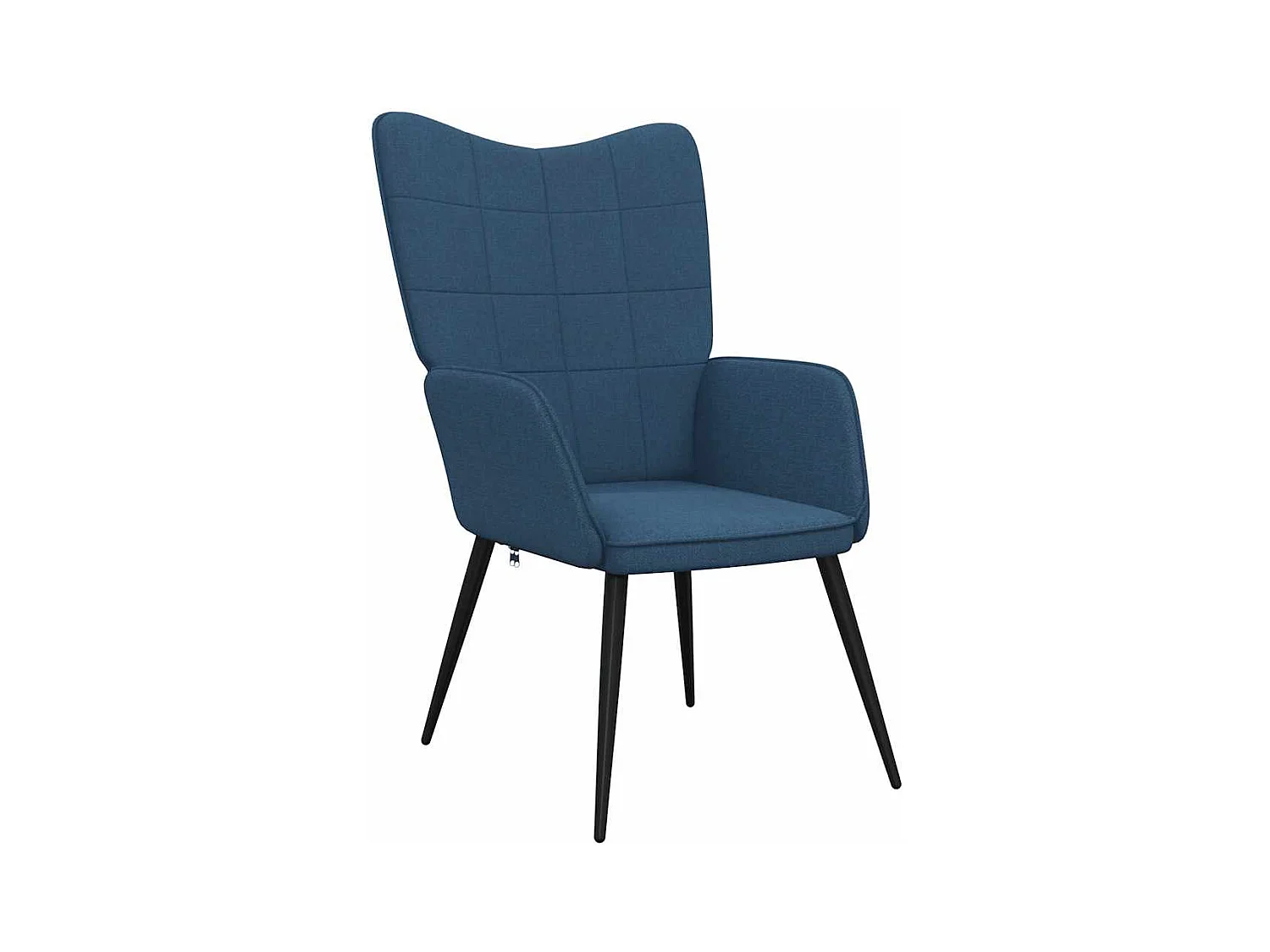 Chaise de relaxation moderne avec tabouret-Fauteuil de Salon Bleu Tissu SHL3444