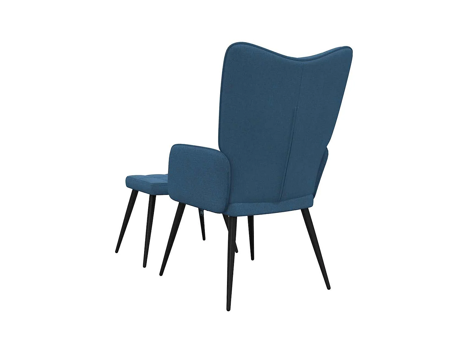 Sillón de relax | Silla de relax con reposapiés tela azul SHL2083