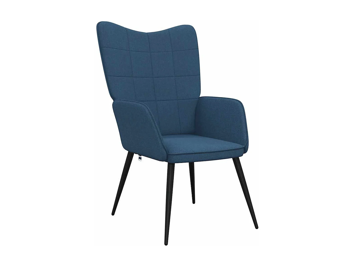 Chaise de relaxation moderne avec tabouret-Fauteuil de Salon Bleu Tissu SHL3444