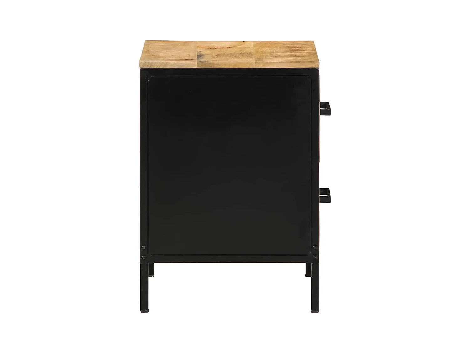 Mesita de Noche | Armario de Noche 2 uds con cajón Marrón y negro 40x35x50 cm