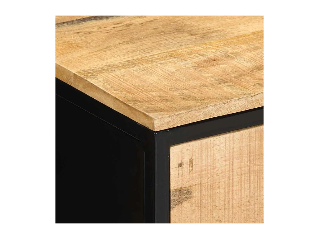 Mesita de Noche | Armario de Noche 2 uds con cajón Marrón y negro 40x35x50 cm