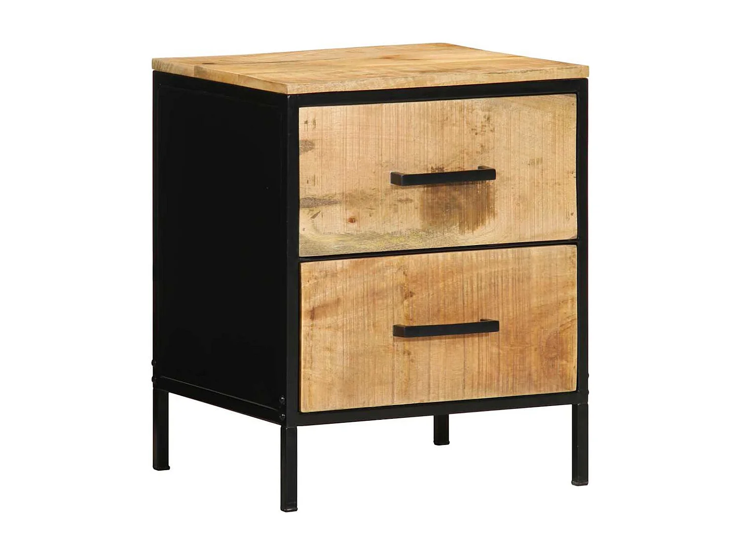 Nachttisch-Beistelltisch 2 pcs Braun und Schwarz 40 x 35 x 50 cm SHL85868