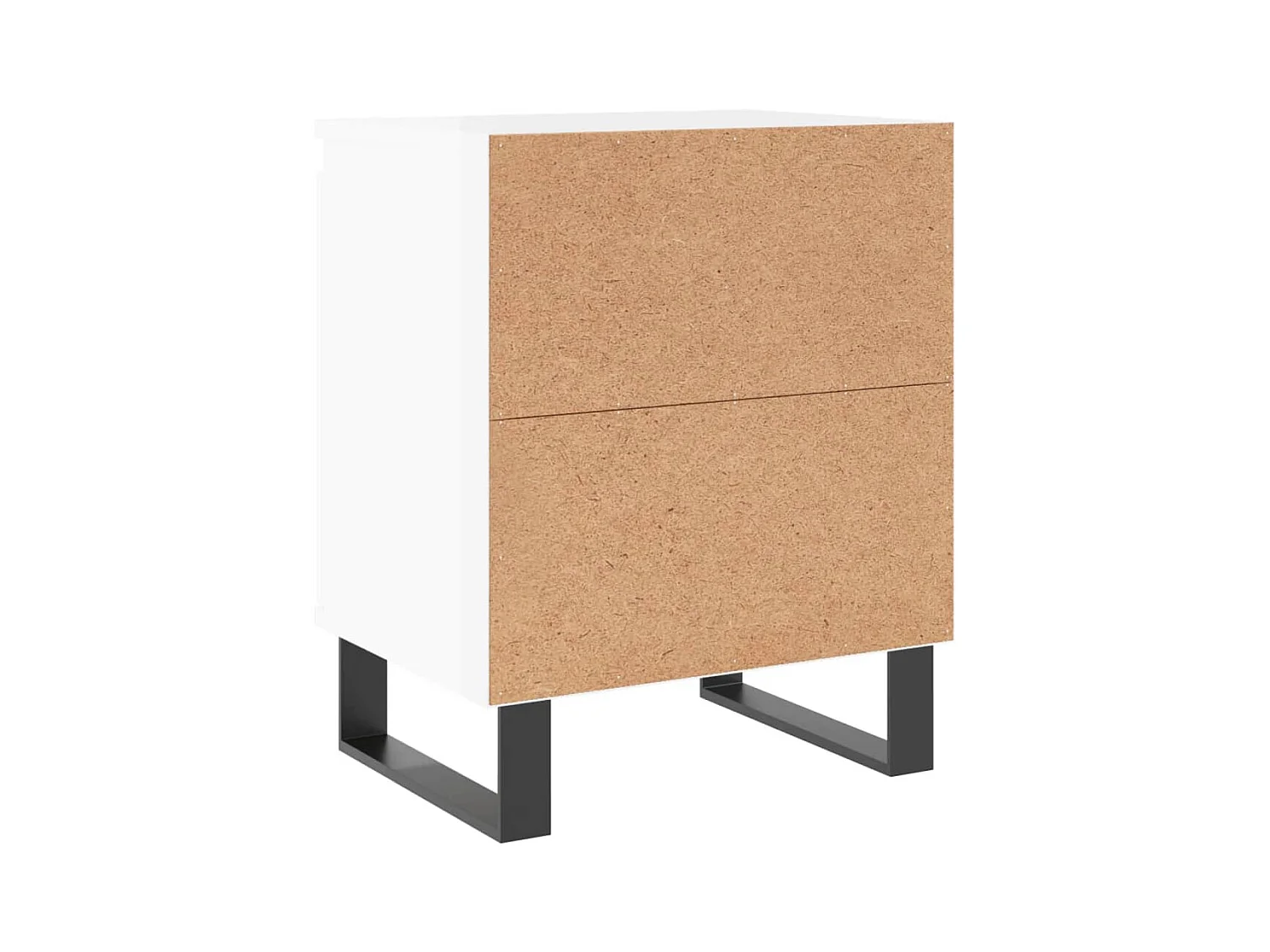 Mesitas de noche | Mesilla de noche 2 uds madera ingeniería blanco brillo 40x30x50 cm