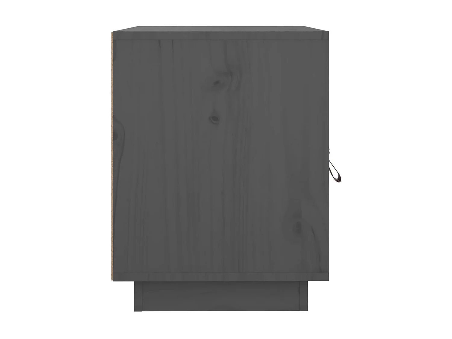 Nachttisch 2er Set-Beistelltisch-Nachttischkommode Grau 40x34x45 cm Massivholz Kiefer SHL78732