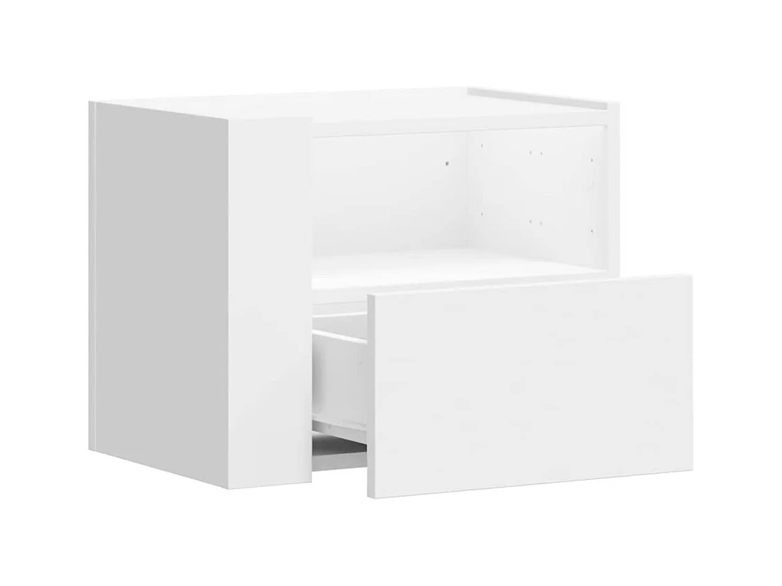 Mesitas de noche | Mesilla de noche de pared 2 unidades blanca 45x30x35 cm