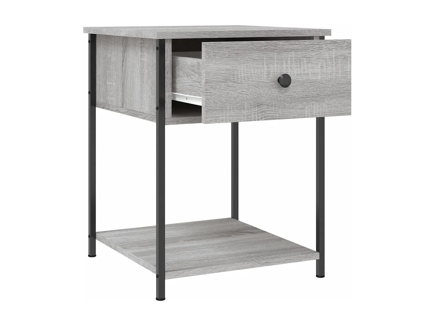 Nachttisch 2er Set-Beistelltisch-Nachttischkommode Grau Sonoma 44x45x58 cm Holzwerkstoff SHL86513