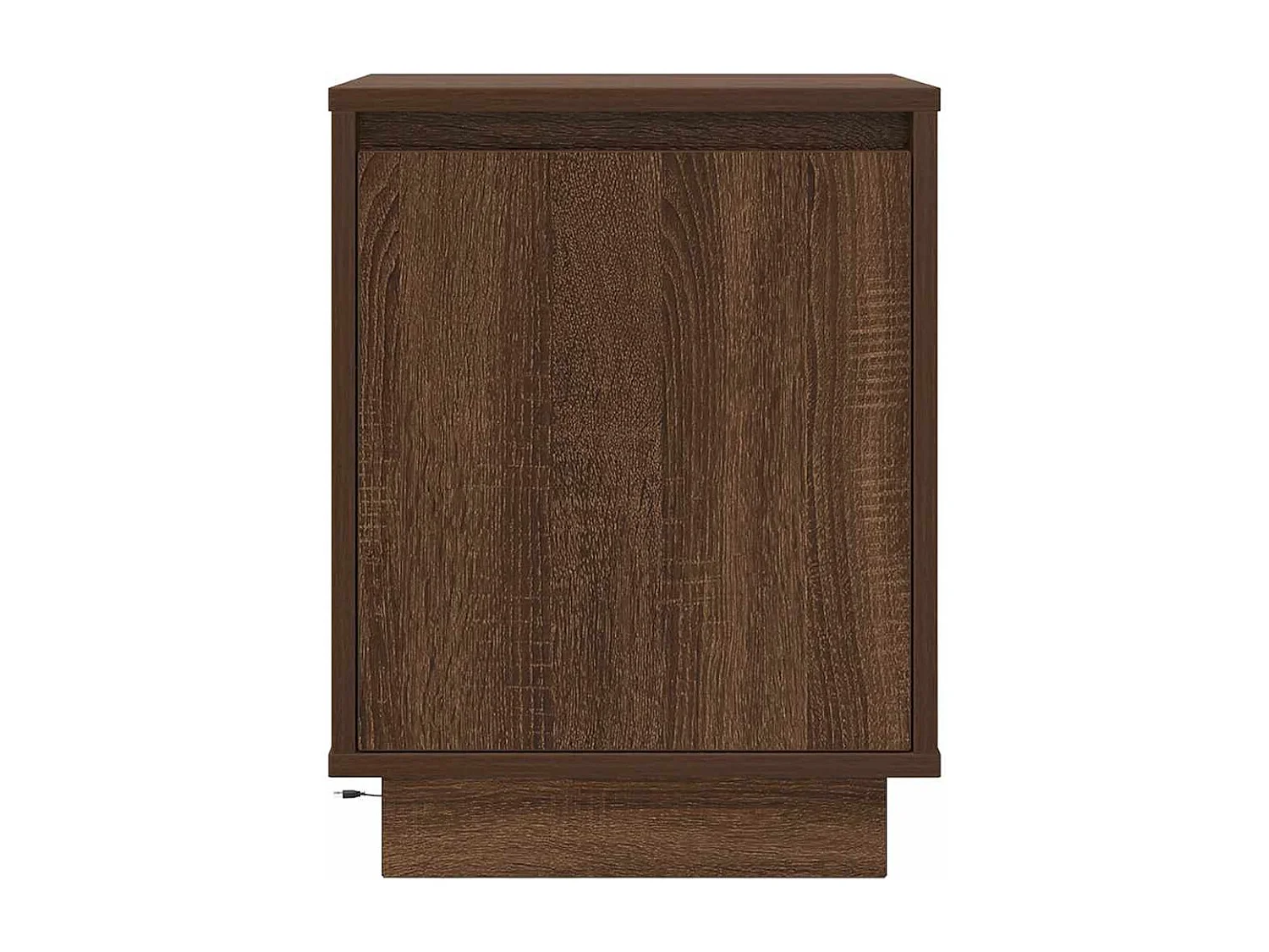 Nachttisch-Beistelltisch mit LED-Leuchten Braun Eichen-Optik 38x34x50 cm SHL2455