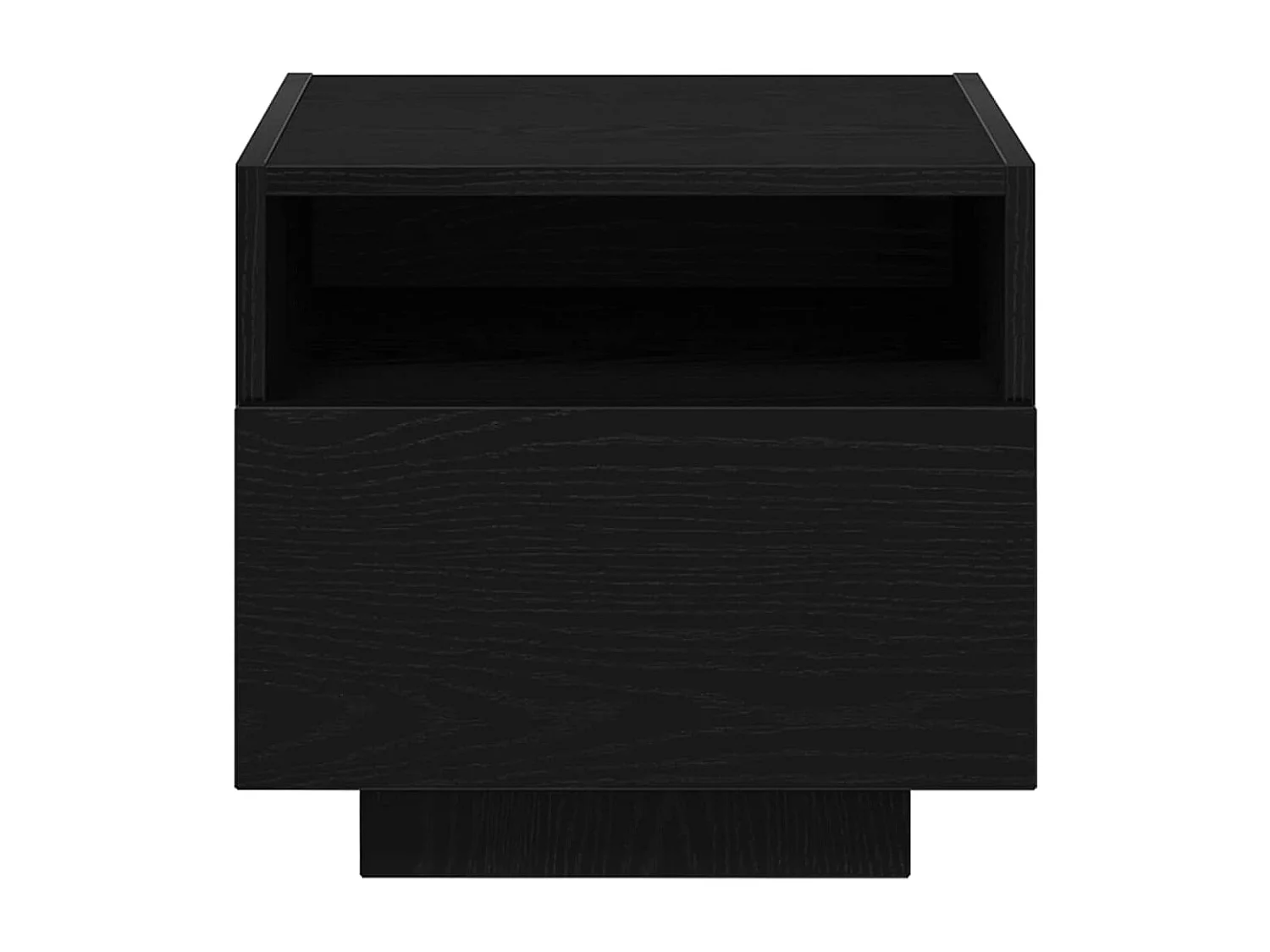 Table de chevet-Table d'appoint Chêne noir 40x39x37 cm Bois d'ingénierie