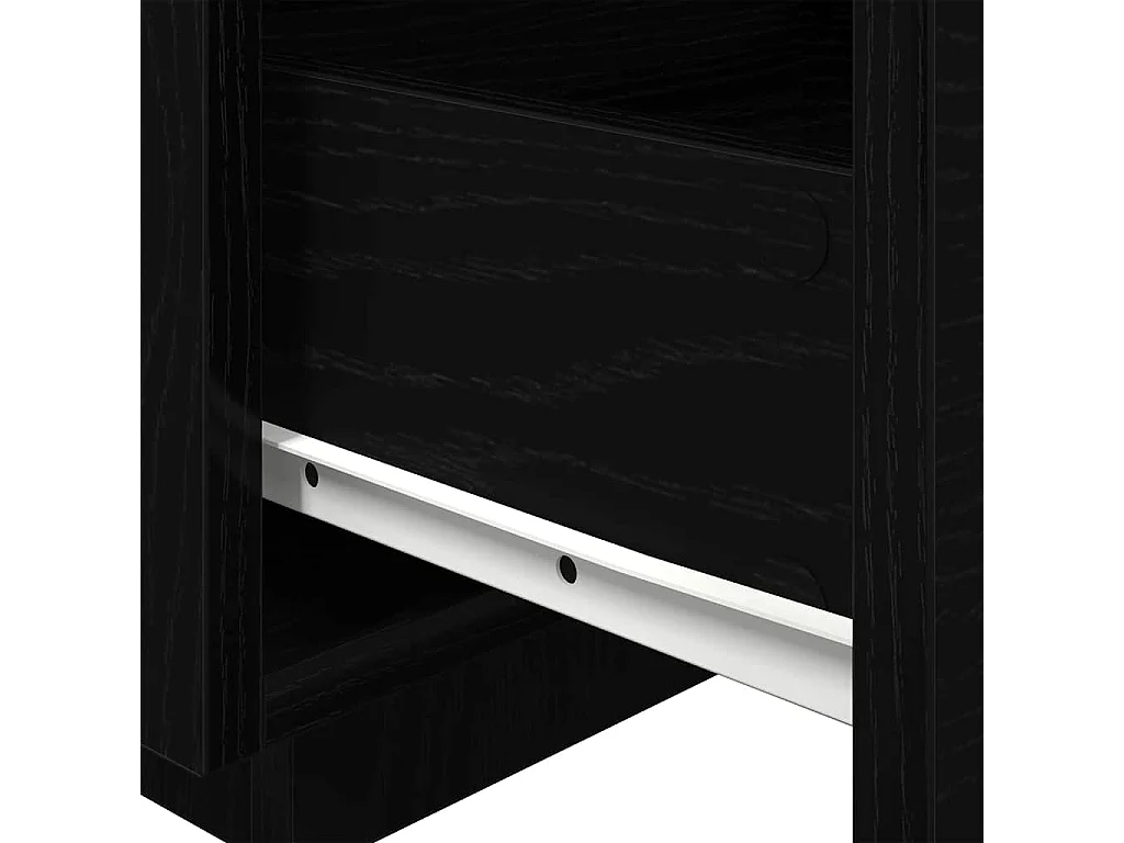 Table de chevet-Table d'appoint Chêne noir 40x39x37 cm Bois d'ingénierie