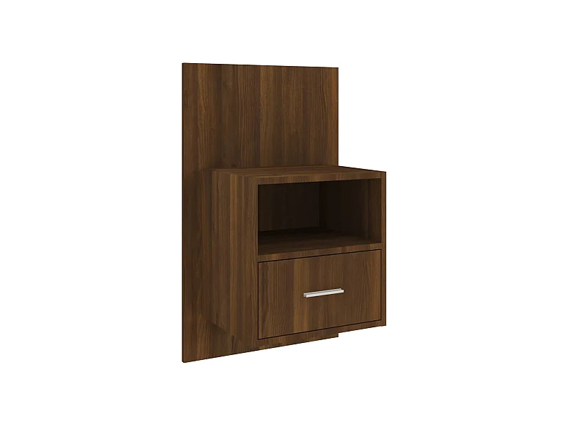 Mesita de noche | Mesilla de noche de pared marrón roble