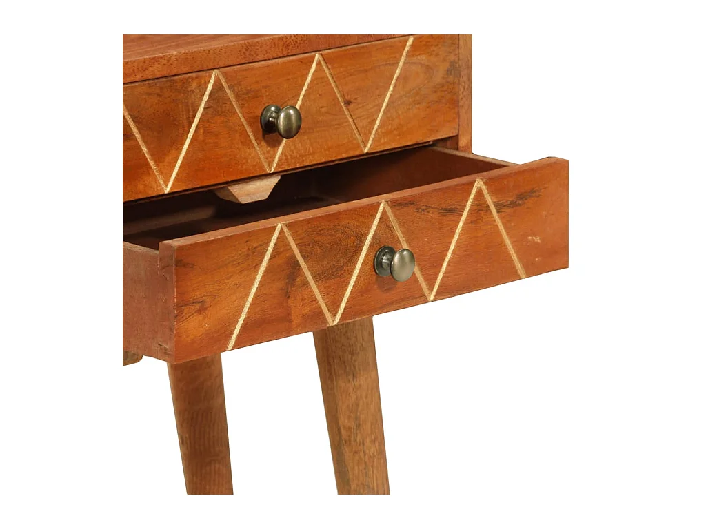Mesita de noche | Mesilla de noche de madera maciza de mango 43x30x58 cm