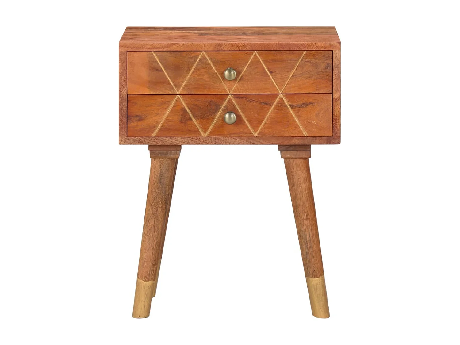 Nachttisch-Beistelltisch 43×30×58 cm Massivholz Mango SHL35905