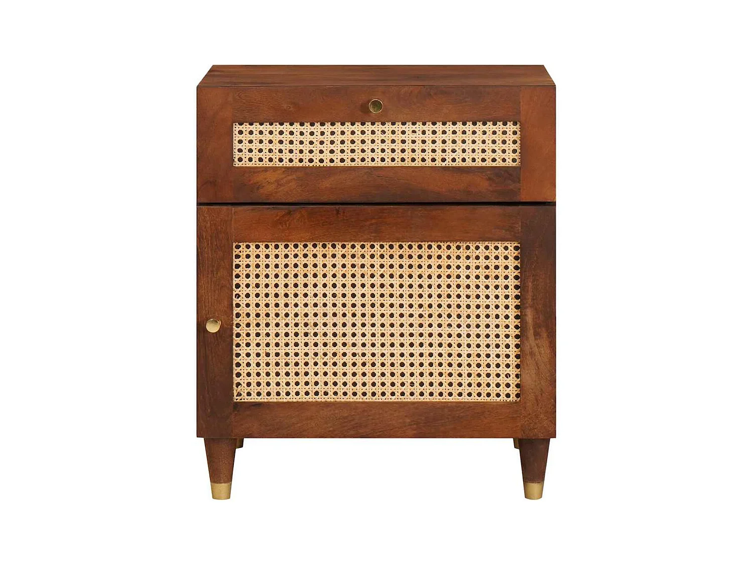 Table de chevet-Table d'appoint-Table de nuit Marron 50x33x60 cm