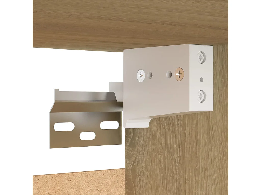 Mesita de noche | Mesilla de noche madera de ingeniería roble Sonoma 30,5x30x30 cm