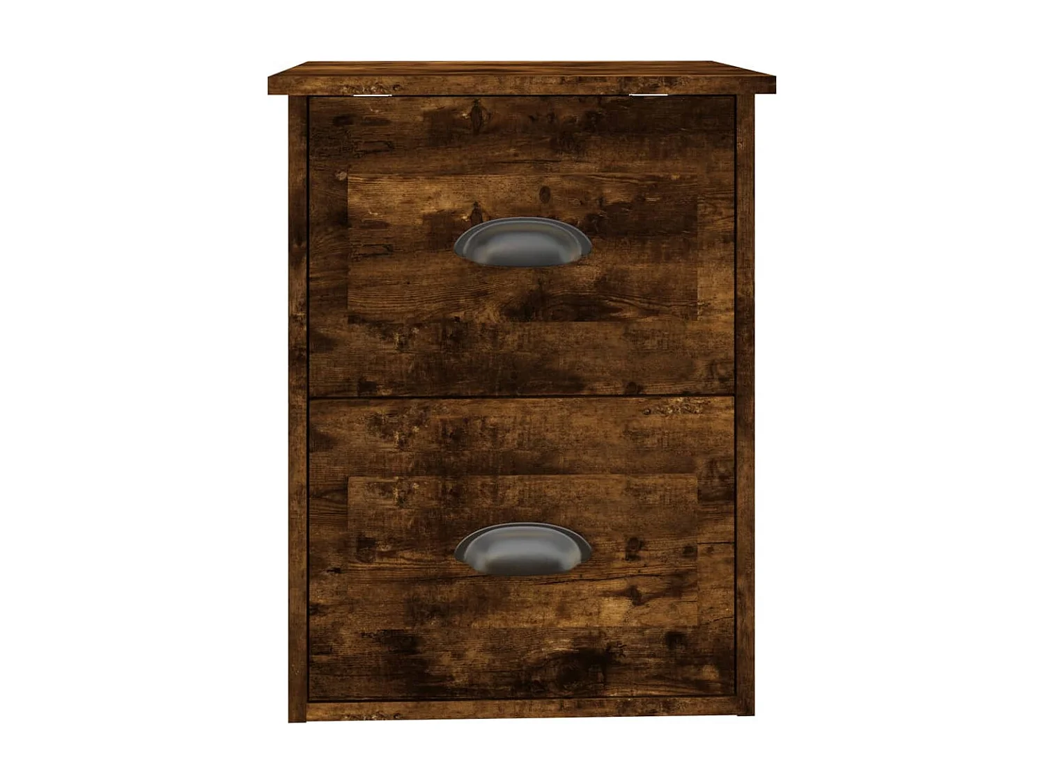 Mesita de noche | Mesilla de noche de pared 2 uds color roble ahumado 41,5x36x53cm