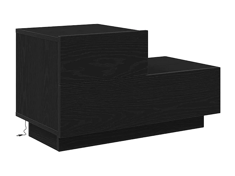 Mesita de Noche | Armario de Noche | Mesilla de noche con cajón Roble negro 70x36x40.5 cm