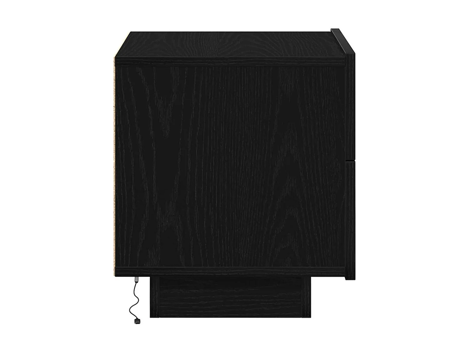 Mesita de Noche | Armario de Noche | Mesilla de noche con cajón Roble negro 70x36x40.5 cm