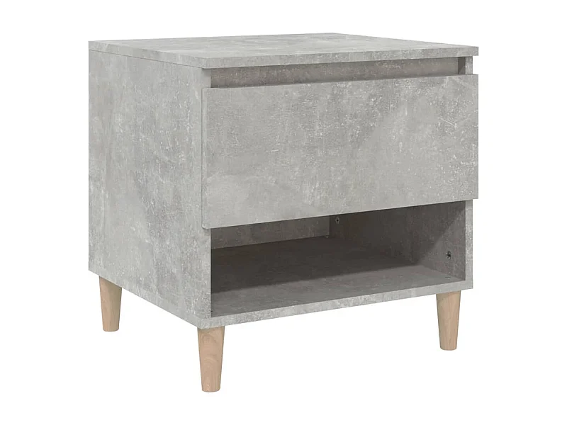 Table de chevet-Table d'appoint-Table de nuit Gris béton 50x46x50 cm Bois d'ingénierie
