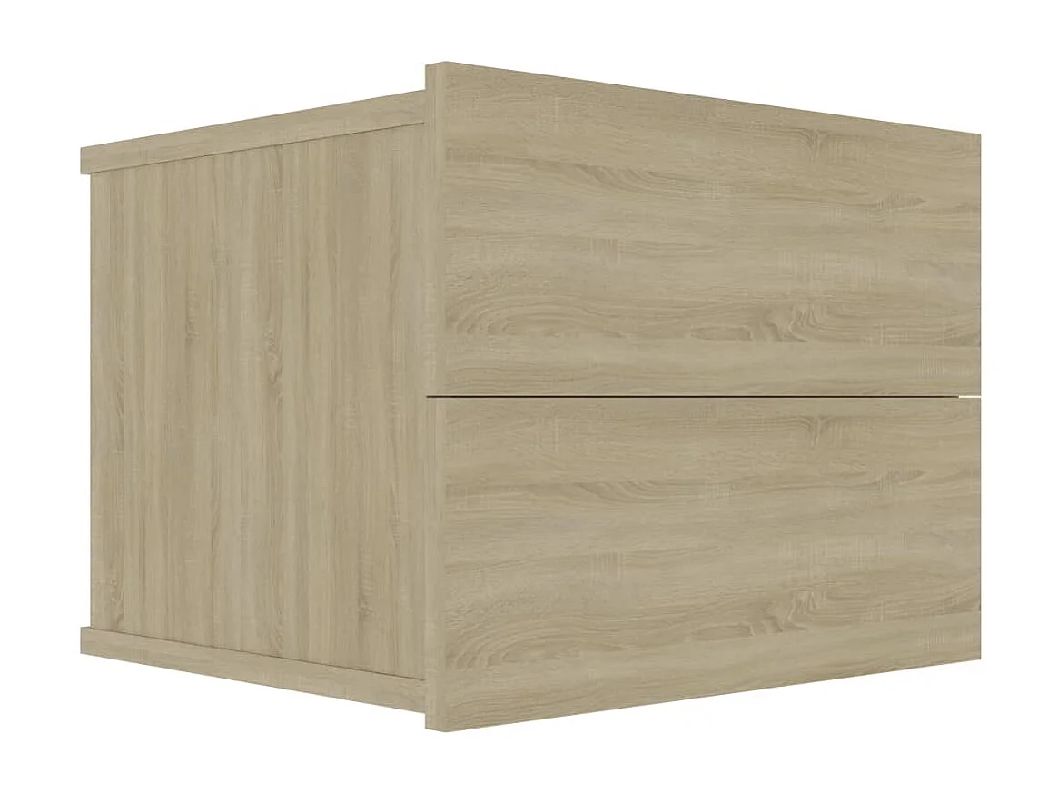 Nachttisch 2er Set-Beistelltisch Sonoma-Eiche 40x30x30 cm Holzwerkstoff SHL48062