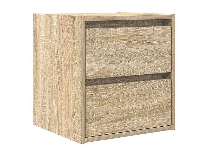 Mesilla de noche | Mesita de noche de pared roble Sonoma 38x34x40 cm