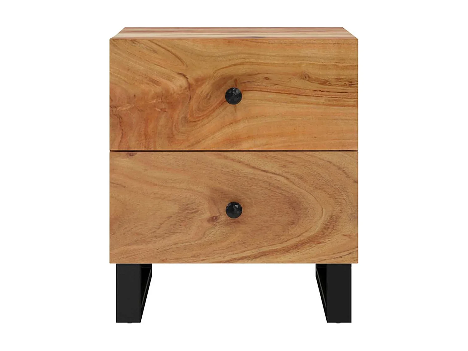Comodini 2 pz | Tavolino da notte 40x33x46 cm in Legno Massello di Acacia SHL6691