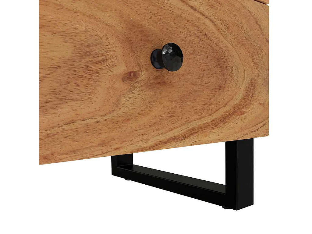 Comodini 2 pz | Tavolino da notte 40x33x46 cm in Legno Massello di Acacia SHL6691