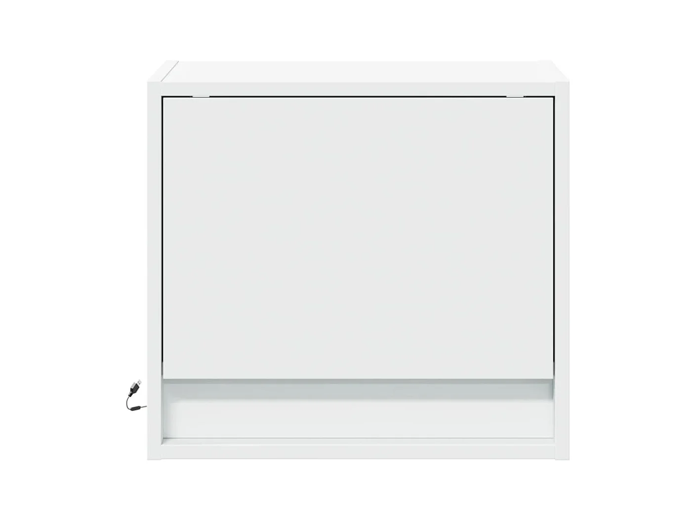 Mesitas de noche | Mesilla de noche de pared con luces LED 2 unidades blanco