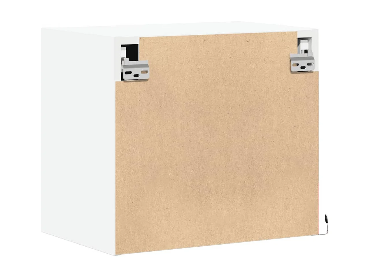 Nachttisch hängend 2er Set mit LED-Leuchten | Wand-Nachttische Weiß SHL29766