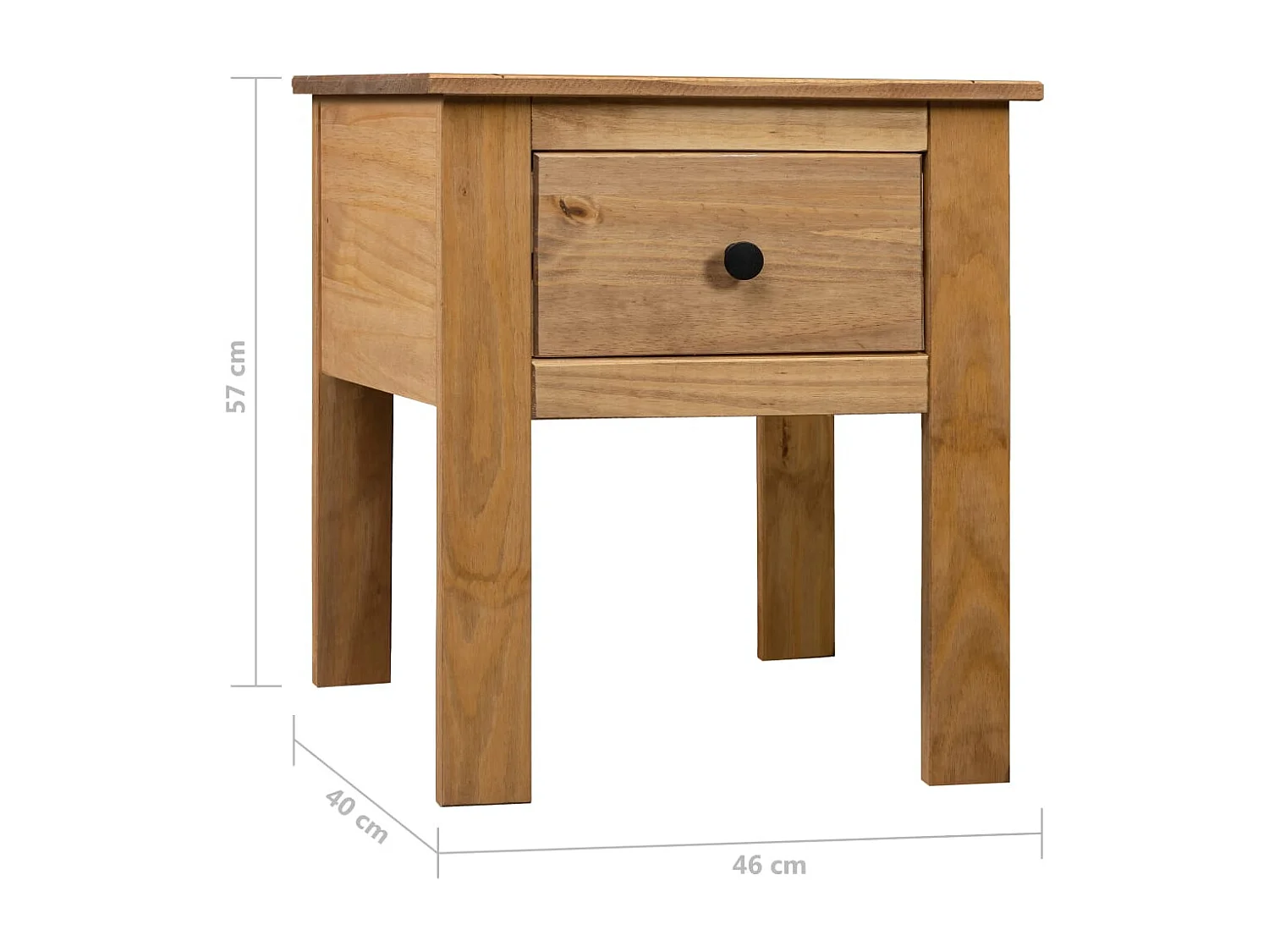 Nachttisch-Beistelltisch 46x40x57 cm Kiefernholz Panama SHL73314