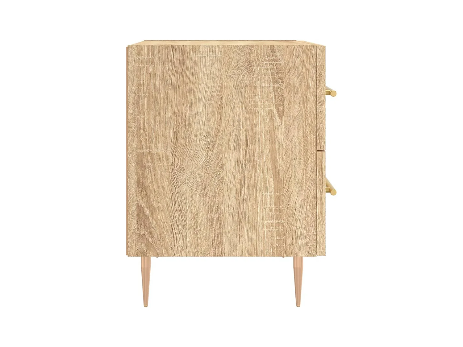 Mesita de noche | Mesilla de noche 2 uds. madera ingeniería roble Sonoma 40x35x47,5 cm