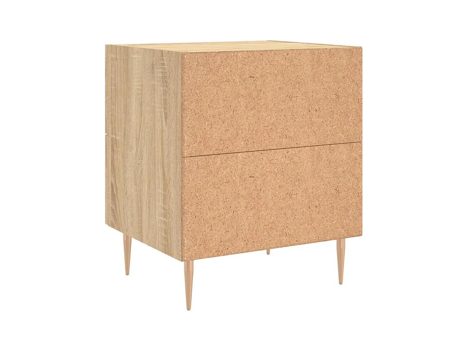 Mesita de noche | Mesilla de noche 2 uds. madera ingeniería roble Sonoma 40x35x47,5 cm