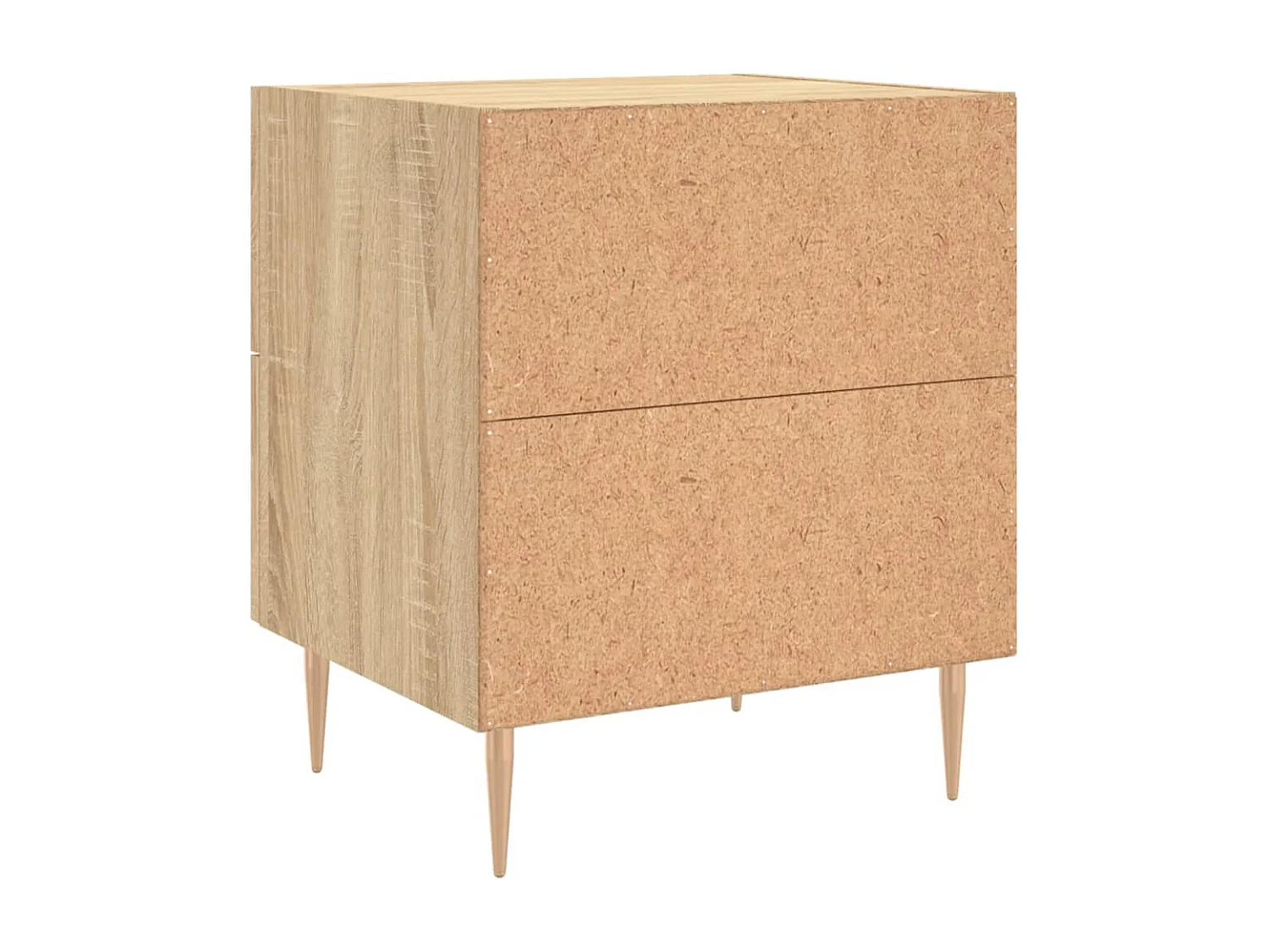 Nachttisch 2er Set-Beistelltisch-Nachttischkommode Sonoma-Eiche 40x35x47,5 cm Holzwerkstoff SHL64202