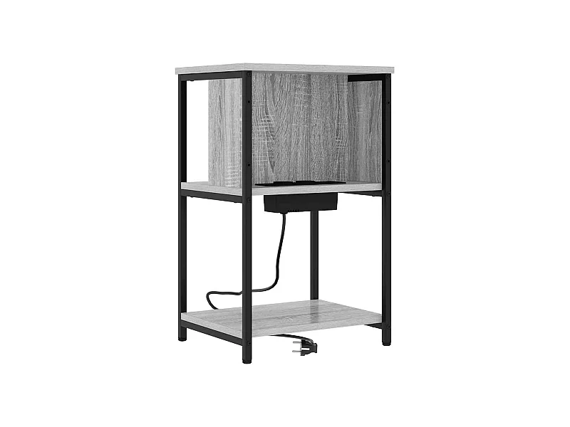 Mesita de Noche | Armario de Noche | Mesilla de noche Gris sonoma 38x31x61 cm