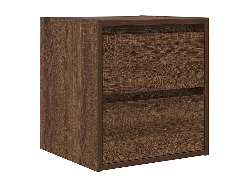 Mesilla de noche | Mesita de noche de pared roble marrón 38x34x40 cm