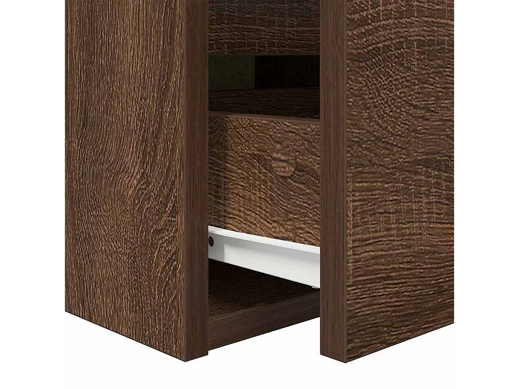 Nachttisch hängend | Wand-Nachttisch Braun Eichen-Optik 38x34x40 cm SHL41178