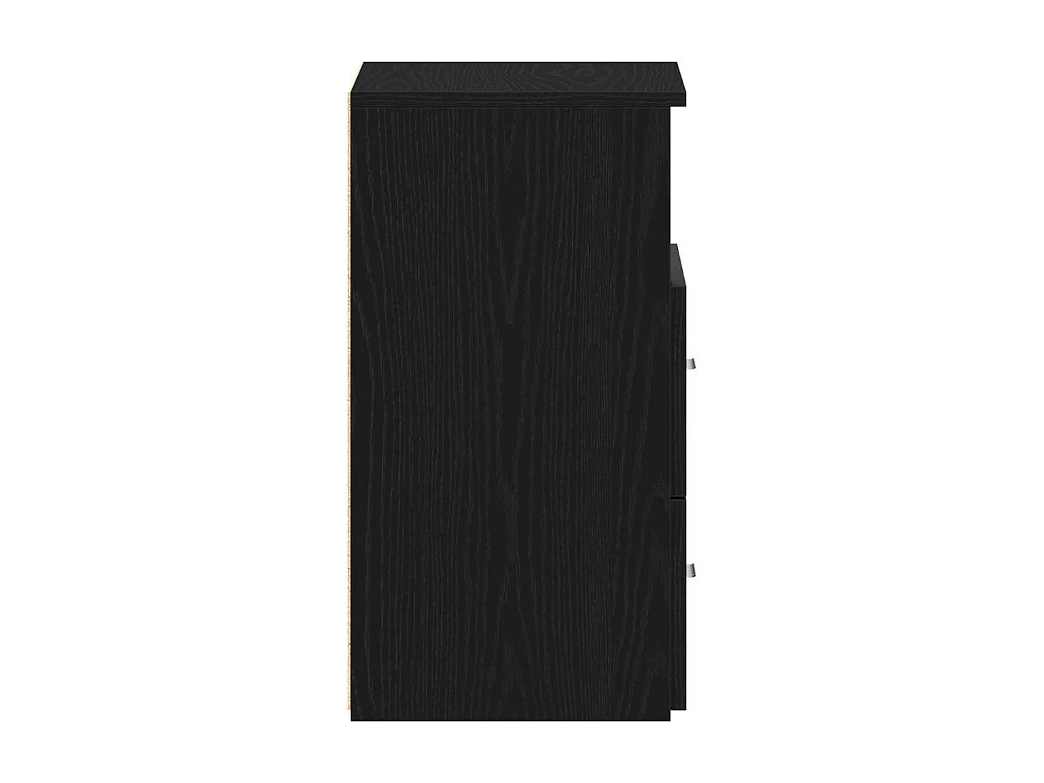 Mesita de noche | Mesilla de noche con cajón 2 uds. Roble negro 50x32x60cm