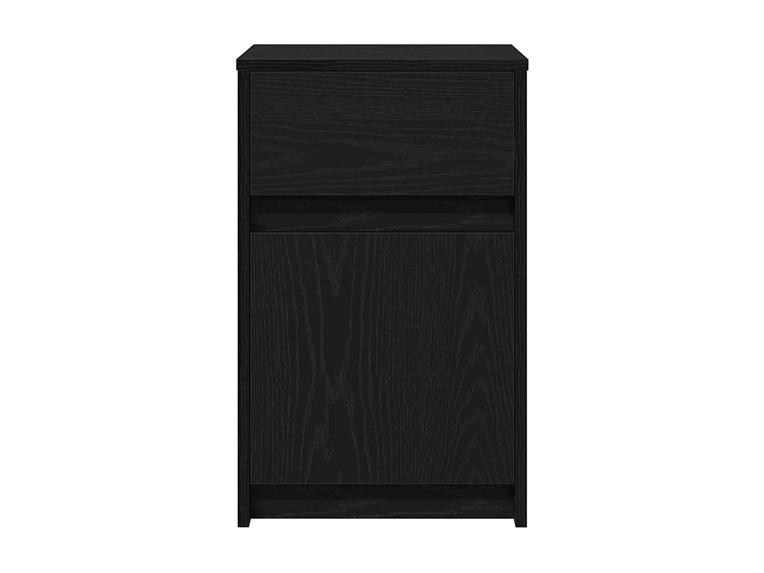 Table de chevet-Table d'appoint-Table de nuit avec tiroir Chêne noir 38x34x61 cm