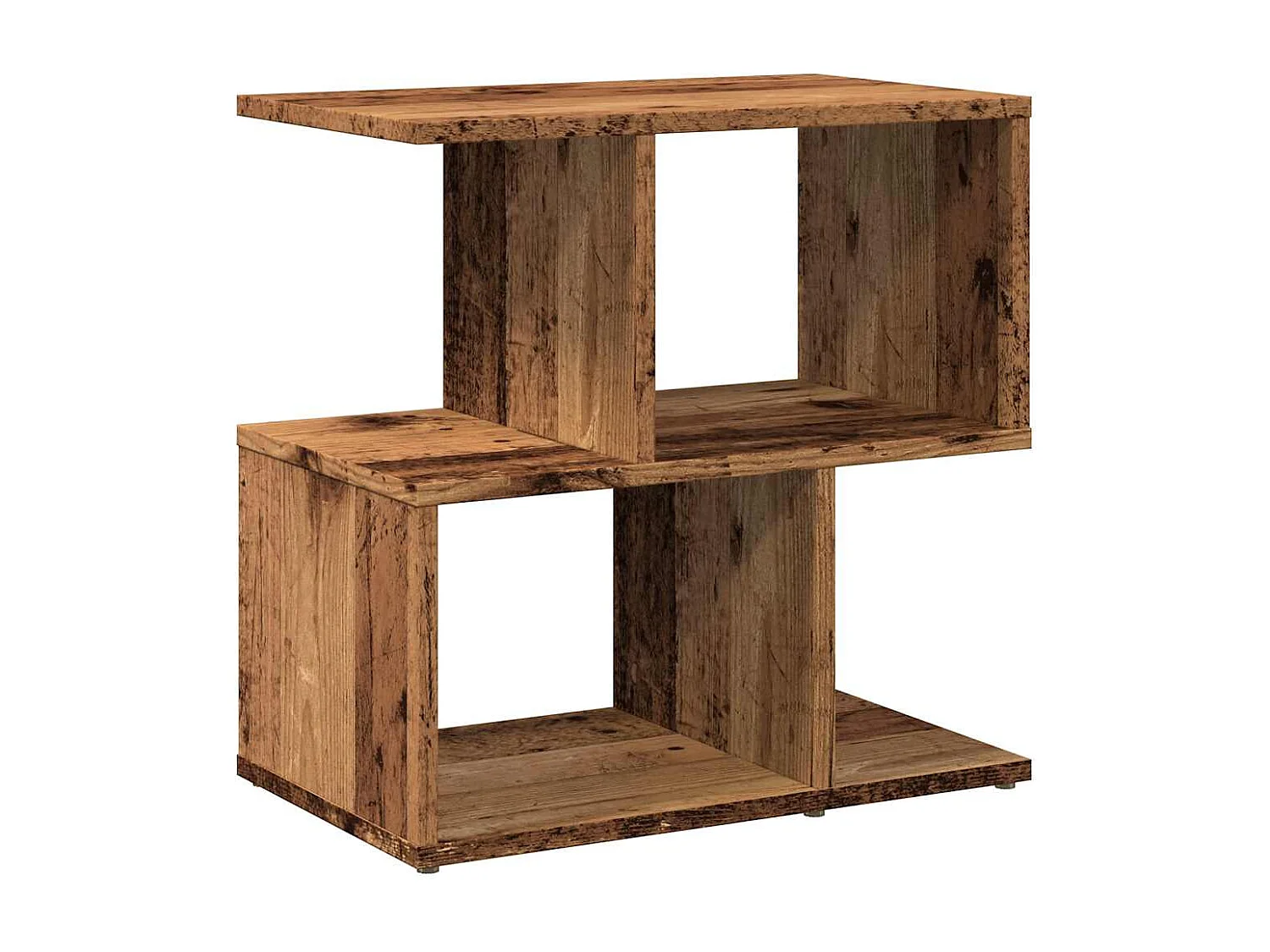 Table de chevet-Table d'appoint vieux bois 50x30x51,5 cm bois d'ingénierie