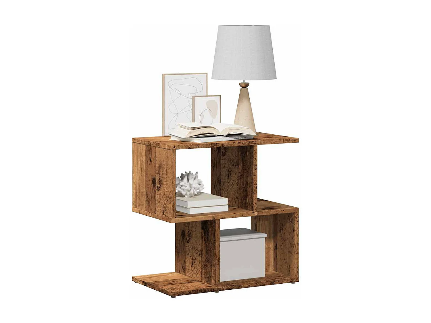 Nachttisch-Beistelltisch Altholz-Optik 50x30x51,5 cm Holzwerkstoff SHL10462