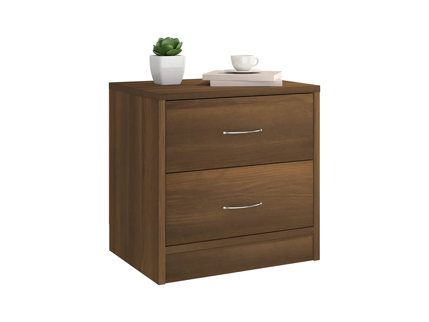 Mesita de noche | Mesilla de noche madera de ingeniería marrón roble 40x30x40 cm
