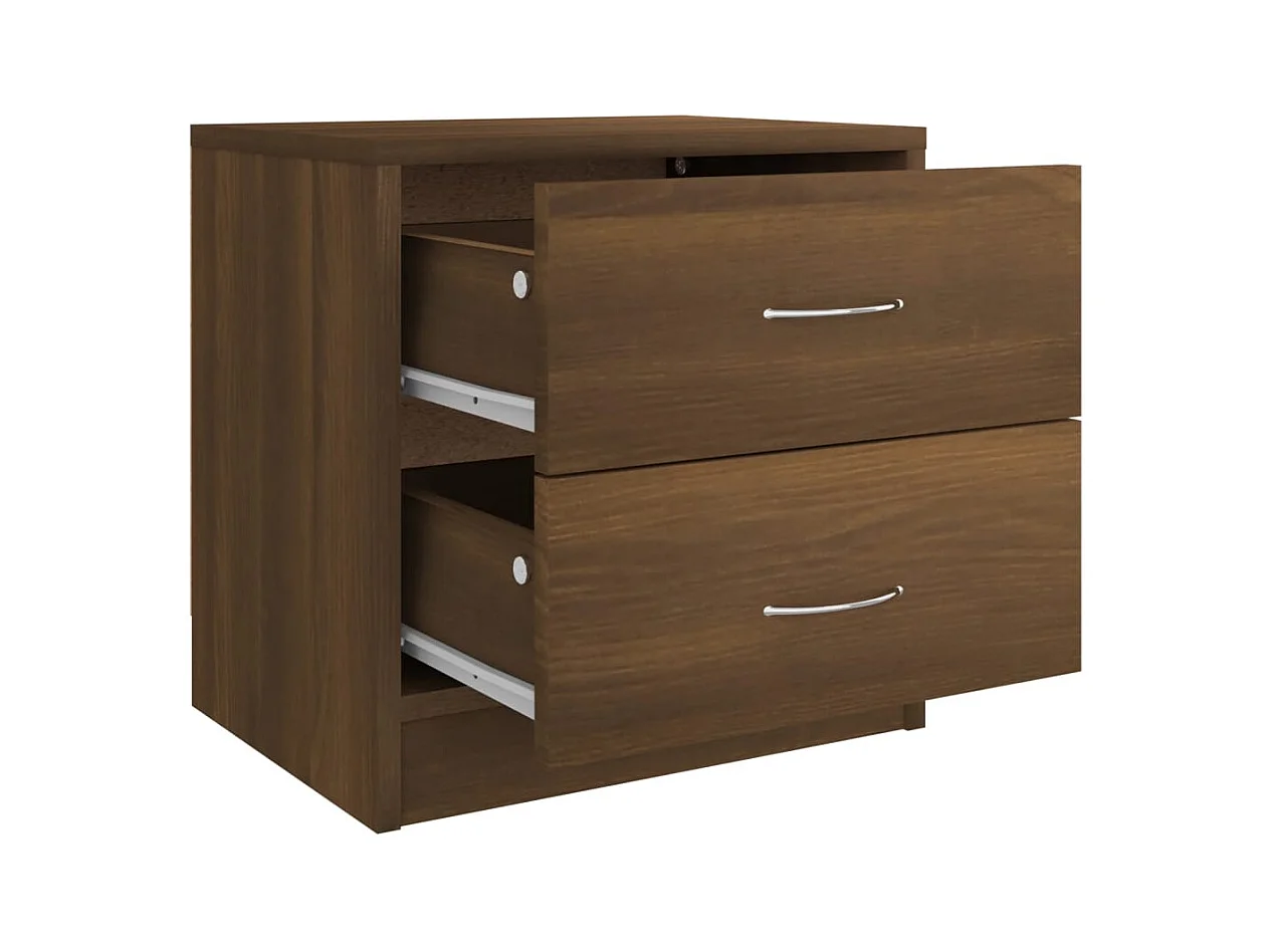 Mesita de noche | Mesilla de noche madera de ingeniería marrón roble 40x30x40 cm