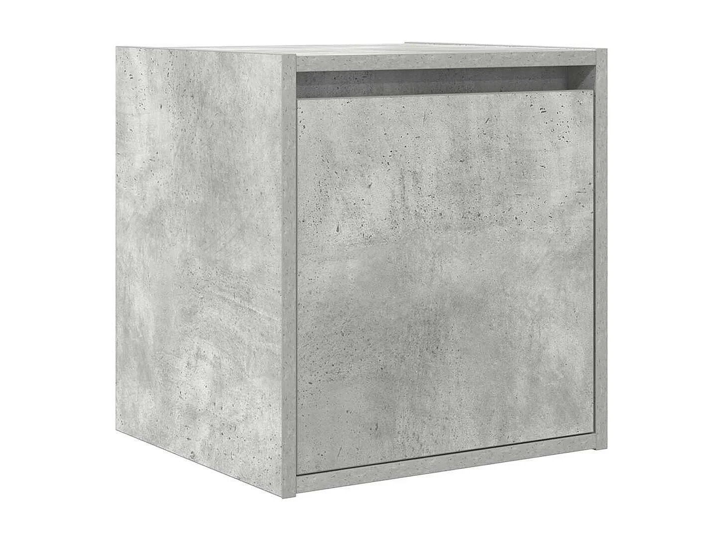 Lot de 2 Tables de chevet flottantes gris béton 38x34x40 cm