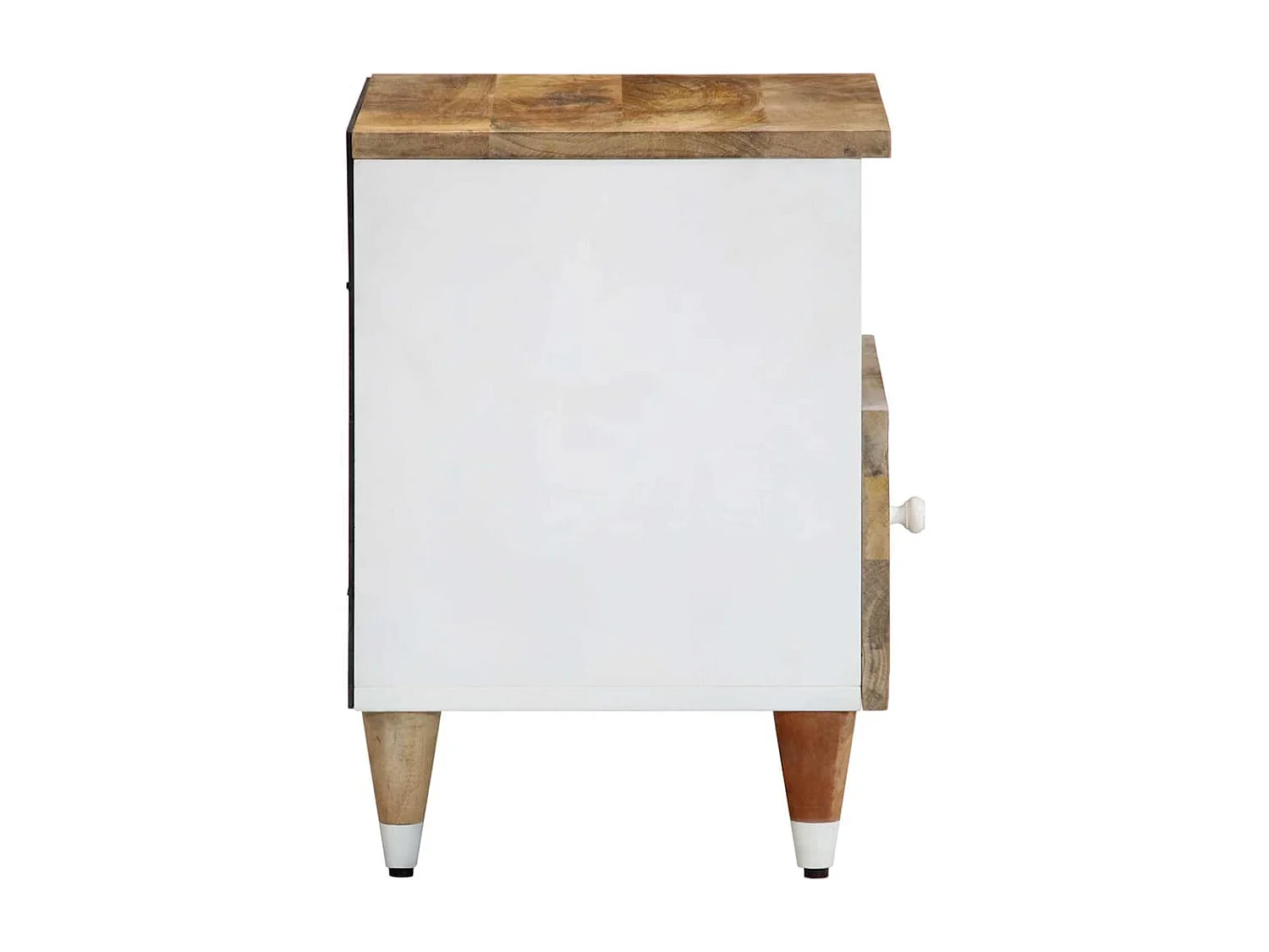 Mesita de noche | Mesilla de noche de madera maciza de mango 40x33x46 cm