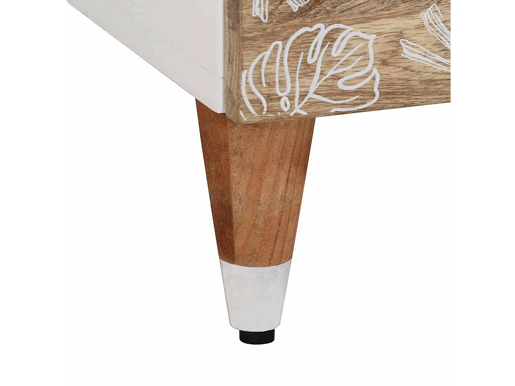 Mesita de noche | Mesilla de noche de madera maciza de mango 40x33x46 cm