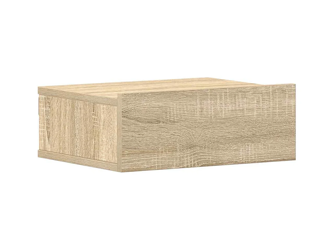 Mesitas de noche | Mesilla de noche flotantes 2 uds contrachapada roble 40x30x15cm