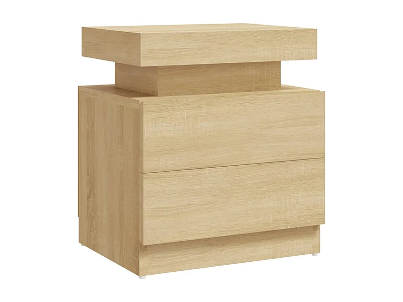 Mesita de noche | Mesilla de noche madera de ingeniería roble Sonoma 45x35x52 cm