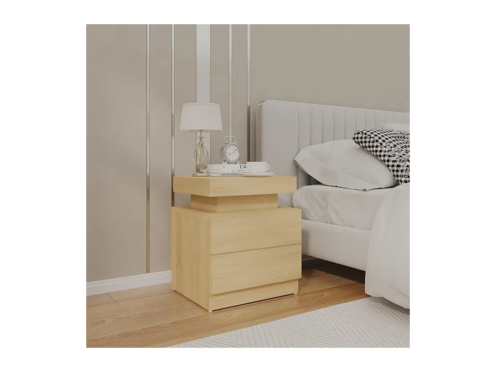 Table de chevet-Table d'appoint Chêne sonoma 45x35x52 cm Bois d'ingénierie