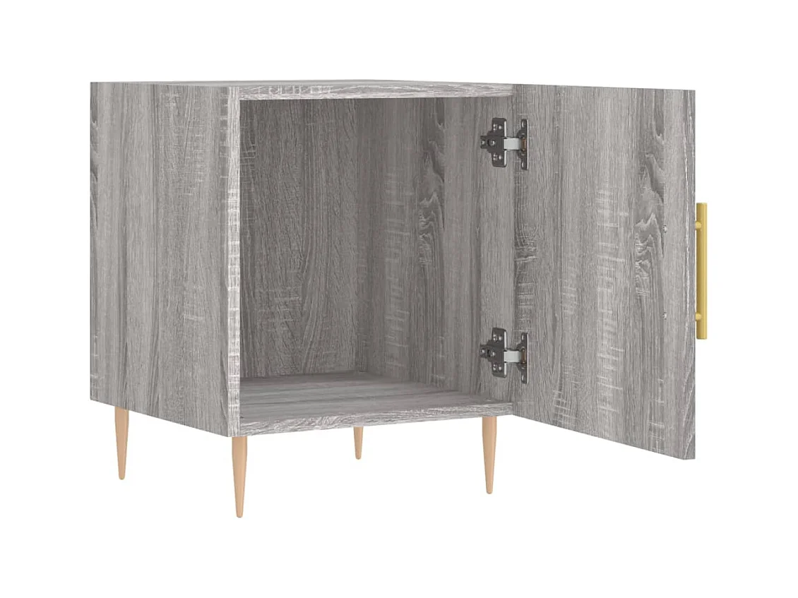 Lot de 2 Tables de chevet Étroite avec Étagère de rangement sonoma gris 40x40x50cm bois d'ingénierie